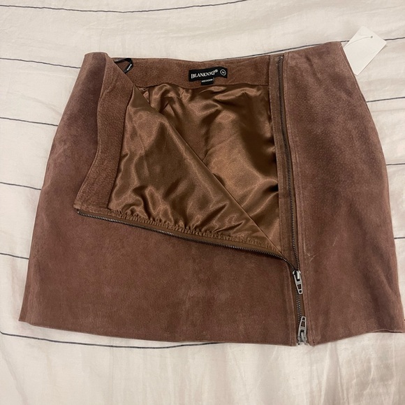 NWT Blank NYC Brown Leather Suede Mini Skirt Size 29 - Picture 5 of 8